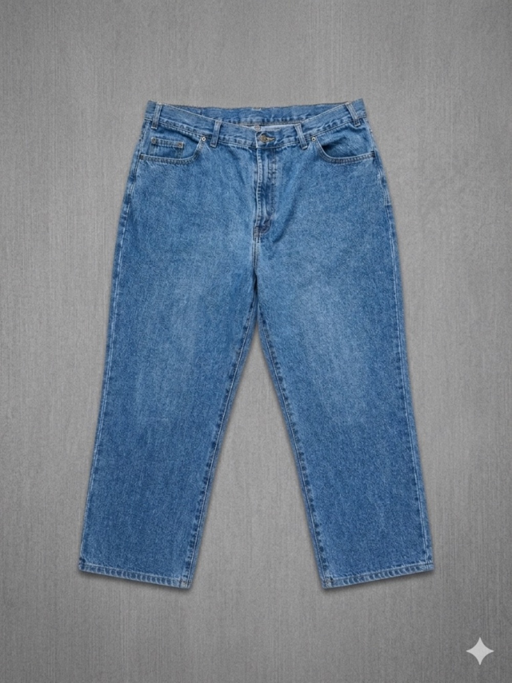 Full Blue Men's Regular Straight Leg Jeans 40x30 Blue Denim 5-Pocket Classic